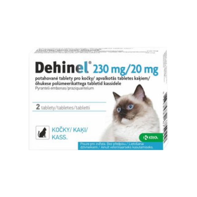 Dehinel 230 mg/20 mg potahované tablety pro kočky