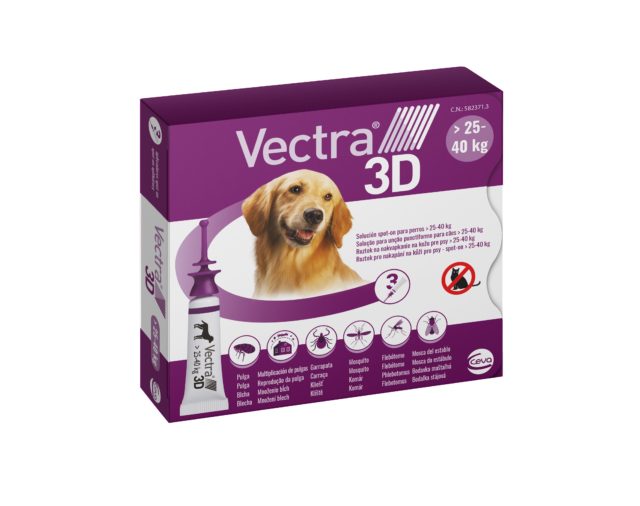 VECTRA 3D roztok pro nakapání na kůži – spot on pro psy 25 – 40kg