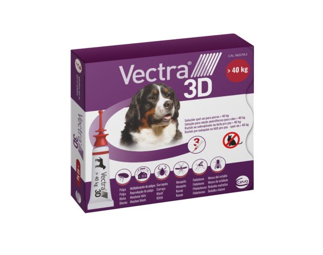 VECTRA 3D roztok pro nakapání na kůži – spot on pro psy + 40kg