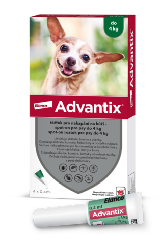 ADVANTIX roztok pro nakapání na kůži – spot-on  pro psy do 4 kg