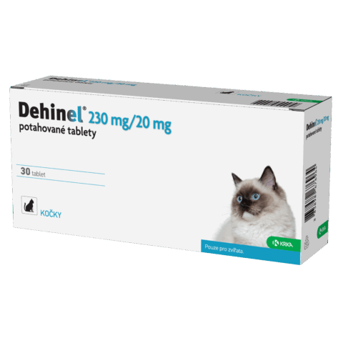 Dehinel 230 mg/20 mg potahované tablety pro kočky