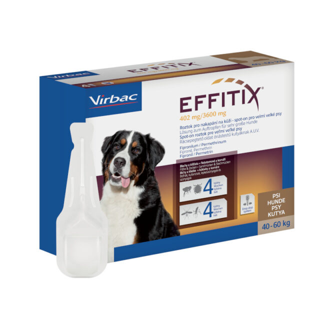 Effitix 402 mg/3600 mg, roztok pro nakapání na kůži – spot-on pro velmi velké psy