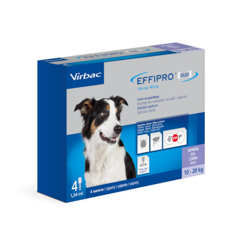 Effipro duo 134mg/40 mg, roztok pro nakapání na kůži – spot-on pro střední psy