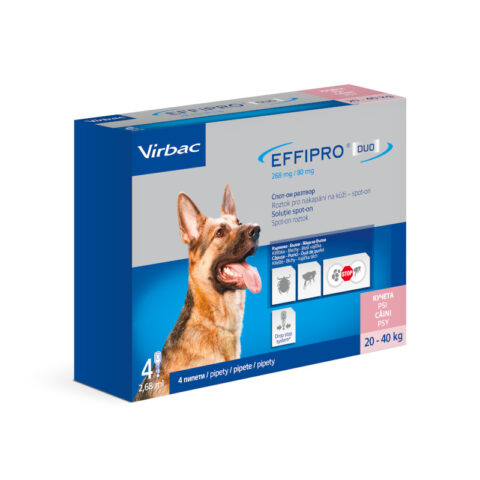 Effipro duo 268 mg/80 mg, roztok pro nakapání na kůži – spot-on pro velké psy